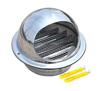 HEAGER alloggiamenti Esterni, alloggiamenti di ventilazio Estrattore Rotondo da Parete Copertura Esterna Condotta Piatta Ventilazione Presa d'Aria/1 Pz/100 Mm/3,9 Pollici(100Mm/3.9In)