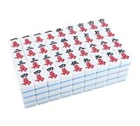 HEAGER Mahjong Set Mahjongg 144 - Set di provette cinesi con borsa portaoggetti, 46 mm, colore: blu