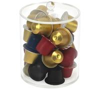 HEAGER scatola di conservazione del caffè, Cestino contenitore portafiltro for caffè, acrilico trasparente for capsule K Cup Nespresso Accessori for bar(Medium)