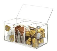 HEAGER scatola di conservazione del caffè, Contenitore trasparente for capsule di caffè, accessori for bar di grande capacità for capsule Nespresso K Cup
