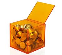 HEAGER scatola di conservazione del caffè, Scatola porta capsule in acrilico, scatola porta caffè for tazza K Nespresso Vertuoline, contenitore porta caramelle for bustine di tè(Oranje,11cm)