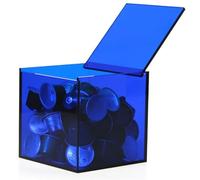 HEAGER scatola di conservazione del caffè, Scatola porta capsule in acrilico, scatola porta caffè for tazza K Nespresso Vertuoline, contenitore porta caramelle for bustine di tè(Dark Blue,13cm)