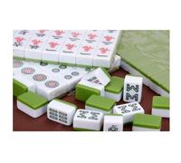 HEAGER Set di 144 mattonelle Mahjong con supporto per provette, set Mahjong per riunioni, gioco tradizionale con scatola (24 mm)