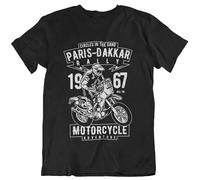 HEAL TH SHOE PAD Paris Dakkar Rally Motorcycle Men's T-Shirt Black S