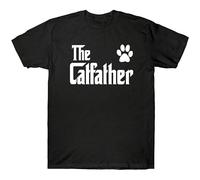 HEAL TH SHOE PAD The Catfather Father S Mens Funny Cat Dad Gift Tees?T-Shirt Short-Sleeved Shirt Top Sweatshirt Black S