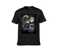HEAL TH SHOE PAD Three Wolf Moon Parody - Three Sloth Moon Men Simple Tshirt Black 3XL