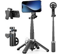 HealAge Treppiede magnetico per telefono, selfie stick treppiede con telecomando wireless e treppiedi leggeri per iPhone, compatibile con iPhone/Android