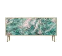 HEALANCY Cassettiera a 3 ante, Cassettiera per la Camera da letto Cassettiera Bassa per il Soggiorno, il Corridoio, la Camera da Letto Cassettiera Moderna di Design alla Moda