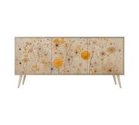 HEALANCY Cassettiera a 3 ante, Cassettiera per la Camera da letto Cassettiera Bassa per il Soggiorno, il Corridoio, la Camera da Letto Cassettiera Moderna di Design alla Moda