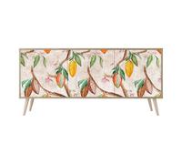 HEALANCY Cassettiera a 3 ante, Cassettiera per la Camera da letto Cassettiera Bassa per il Soggiorno, il Corridoio, la Camera da Letto Cassettiera Moderna di Design alla Moda