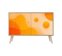 HEALANCY Cassettiera Moderna di Design alla Moda - Cassettiera per la Camera da letto - Cassettiera Bassa per il Soggiorno- Cassettiera a 2 ante- il Corridoio la Camera da Letto