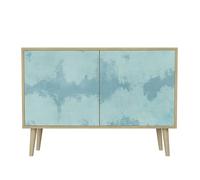 HEALANCY Cassettiera Moderna di Design alla Moda - Cassettiera per la Camera da letto - Cassettiera Bassa per il Soggiorno- Cassettiera a 2 ante- il Corridoio la Camera da Letto