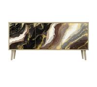 HEALANCY Cassettiera Moderna di Design alla Moda - Cassettiera per la Camera da letto - Cassettiera Bassa per il Soggiorno- Cassettiera a 3 ante- il Corridoio la Camera da Letto