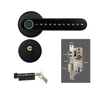 HEALBYBLE Blocco biometrico intelligente for impronte digitali con telecomando compatibile APP Tuya for porta in metallo in legno for interni(5845 lock mortise)
