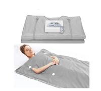 HEALBYBLE Coperta da Sauna riscaldante for Il Dimagrimento del Corpo Coperta da Sauna ponderata Digitale Professionale a 2 Zone for la Perdita di Peso e Donne,Sessioni di Sauna a casa(Sliver)