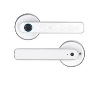 HEALBYBLE Serratura for impronte digitali Anti Peeping Password a maniglia Controllo APP Tipo-C Carica di emergenza for porte spessore 3,5-6,5 cm,Sicurezza degli accessi(Silver)
