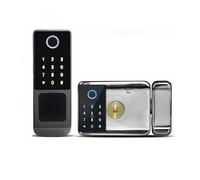 HEALBYBLE Serratura for impronte digitali impermeabile Wi-Fi Telecomando Bluetooth Scheda codice digitale Porta elettronica intelligente,Resistente alle intemperie(Wi-Fi,Double-sided)