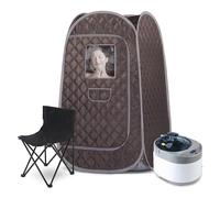 HEALBYBLE Set Sauna A e Portati Full Size, Saune Spa for Il Rilassamento Terapia disintossicante del Corpo con Tecomando for e Grande da 4 Litri,Sessioni di Sauna a casa