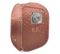 HEALBYBLE Tenda da Sauna Portatile, Spa Pieghevole for Tutto Il Corpo for Una Persona for Terapia disintossicante Senza e for Sauna,Sessioni di Sauna a casa(Brown-No Steamer)
