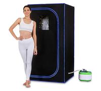 HEALBYBLE Tenda di Dimensioni più Grandi for Tutto Il Corpo for Sauna, Un e da 4 Litri for Spa Persona, facilita l'insonnia, Supporto for Tubi in Acciaio, Bagno Turco Portbab,Sessioni di Sauna a casa