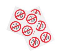 HEALEEP 10 Adesivi Cartello Vietato Toccare 5cm, Etichette Avviso Sicurezza Adesive Resistenti Per Uso Industriale, Laboratorio e Cantiere, Segnali Di Avvertenza Staccabili e Facili Da Applicare