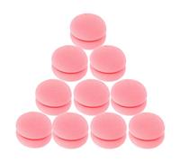 HEALEEP 10 Pezzi Bigodini per Chioma in Spugna a Forma di Fungo Rosa, Facili da Usare per Chioma Corti e Lunghi, per Acconciature Fai da Te a Casa
