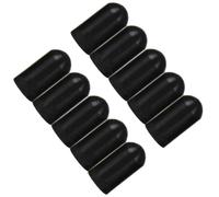 HEALEEP 10 Pezzi Copri Punte per Bacchette da Batteria in Silicone Nero, Protezione Silenziosa e Pratica per Bacchette, Accessorio per Strumenti a Percussione