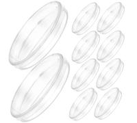 HEALEEP 10 Piastre di Petri in Plastica con Coperchio, Piatto di Coltura 90mm Diviso per Microbiologia e Botanica, Contenitore da Laboratorio per Esperimenti Scientifici e Progetti