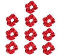 HEALEEP 10pezzi Elastici Chioma Natalizi Rossi Per Feste e Uso Quotidiano Fascia Per Chioma e Copricapo Donna