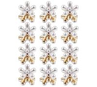 HEALEEP 12 Pezzi Fermaglio per Chioma a Forma di Fiore con Perle, Elegante e Raffinato, Realizzato in Lega Bianca, Delicato sui Chioma, per Ufficio e Feste