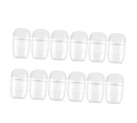 HEALEEP 12 Pezzi Flaconi da Viaggio Ricaricabili in Plastica Trasparente da 30 Ml con Tappo a Scatto, Contenitori Portatili per Lozioni e Saponi, per Viaggi, Ufficio e Attività Outdoor