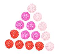 HEALEEP 15 Palline di Vimini Intrecciato Decorative per Casa e Feste, 15 Pezzi, Realizzate a Mano, Design Rotondo, Perfette per Compleanni o Pasqua