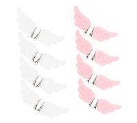 HEALEEP 16pezzi Fermagli per Capelli Forma di Piume in Peluche Forcine per Capelli Forma di Angelo in Peluche