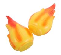 HEALEEP 2 Pezzi Paralume a Forma di Fiamma in Plastico per Lampada Solare da Giardino, Resistente alle Intemperie, per Illuminazione Notturna nel Patio