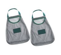 HEALEEP 2 Sacchetti a Rete Sospesi per Verdure e Frutta, Borsa Riutilizzabile in Rete Traspirante per Aglio e Ortaggi, Salvaspazio per Cucina e Dispensa
