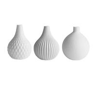 HEALEEP 3 pezzi Vasi in Ceramica Bianca Moderni per Fiori e Piante Vasi Decorativi Interni Eleganti per Casa Ufficio e Giardino per Fiori Secchi e Immortali
