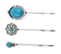 HEALEEP 3pezzi Forcine Decorative Turchesi Design Boho Accessori Per Capelli in Stile Western Forcine Sud-occidentali Per Donna