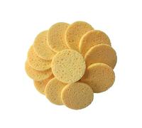 HEALEEP 50 pezzi Spugnette Naturali in Cellulosa Compressa Spugna per Detergere Rimuovere e Punti Morbida e per della Quotidiana Tonda Colore