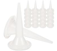HEALEEP 50 Pezzi Ugello per Calafataggio in Plastico Bianco, Resistente e Antigoccia, Applicatore per Colla Strutturale per Case in Legno All'aperto e Cucine