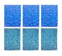 HEALEEP 6 Pezzi Carta Effetto Acqua Realistica per Modellini Micro Paesaggi Fluviali, Materiale Plastico per Diorami e Modelli Architettonici