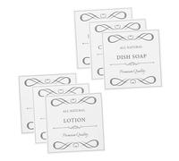 HEALEEP 6fogli Etichette Impermeabili Autoadesive Per Dispenser Sapone Adesivi in Pvc Per Sapone Per Mani Lozione e Doccia Per Etichette Da Bagno