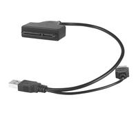 HEALEEP Adattatore USB 2.0 a Cavo Dati 7+15 Pin per Disco Rigido da 2,5 Pollici, Cavo Easy Drive Doppia USB per Backup Dati e Collegamento Disco Rigido Portatile Alta Velocità