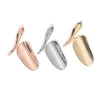 HEALEEP Anelli per Unghie in Metallo 3 Pezzi, Fedine Sottili alla Moda per Manicure e Party, Facili da Usare e Decorazione Nail Art Trendy
