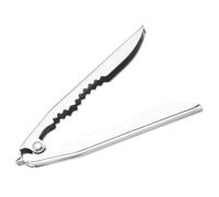 HEALEEP Apriscatole Ergonomico in Acciaio Inossidabile Argento Apertura Automatica e Facile da Pulire, Attrezzo Resistente per Aprire le Vongole in Cucina