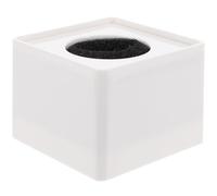 HEALEEP Bandiera Resistente per Professionale da in Intervista Microfono Bianco Abs Duro, Forma Quadrata Portatile per Uso Pubblicitario e Stazioni