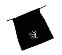 HEALEEP Borsa per Asciugacapelli in Flanella Coulisse Nera, Sacchetto Porta Accessori per Chioma da Viaggio, per Ospitalità e Uso Quotidiano