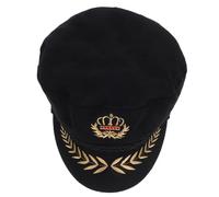 HEALEEP Cappello da Capitano Decorativo Nero per Cosplay e Feste in Maschera, Accessorio Leggero e Traspirante per Party a Tema e Eventi in Barca