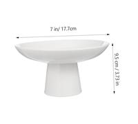 HEALEEP Ceramic Fruit Bowl Pedestal Small Decorative Tray For Snacks And Desserts Smooth Finish Footed Plate For Kitchen Counter And Dining Table Centerpiece