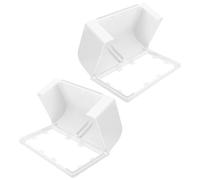 HEALEEP Copripresa a Muro 2 Pezzi, Copertura per Presa Elettrica Doppia Guscio Resistente, Protezione per Prese Bagno e Cucina, Design Riutilizzabile e Pratico, Bianco Solido