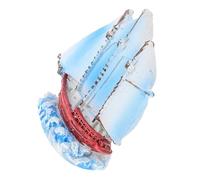 HEALEEP Decorazione a Forma di Barca in Resina Meticulosamente Dipinta Stile Costiero per Arredamento Casa e Feste a Tema Mare